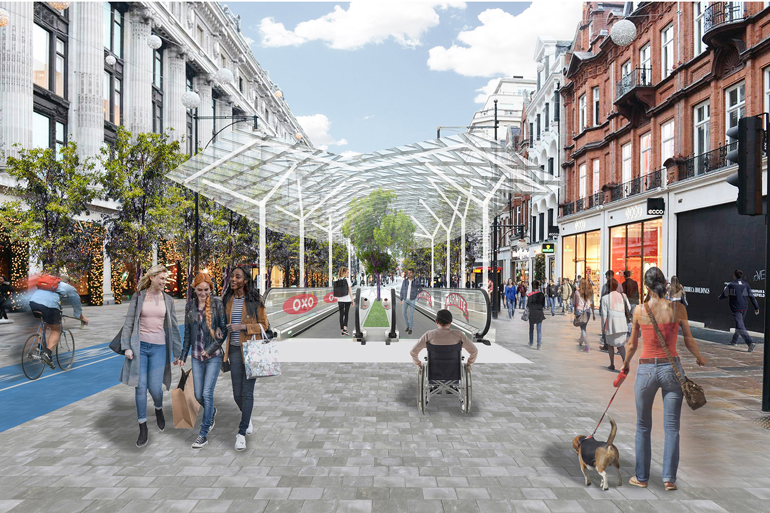 Projeto de pedestrianização da Oxford Street em Londres | Fonte:  The Architect´s Journal