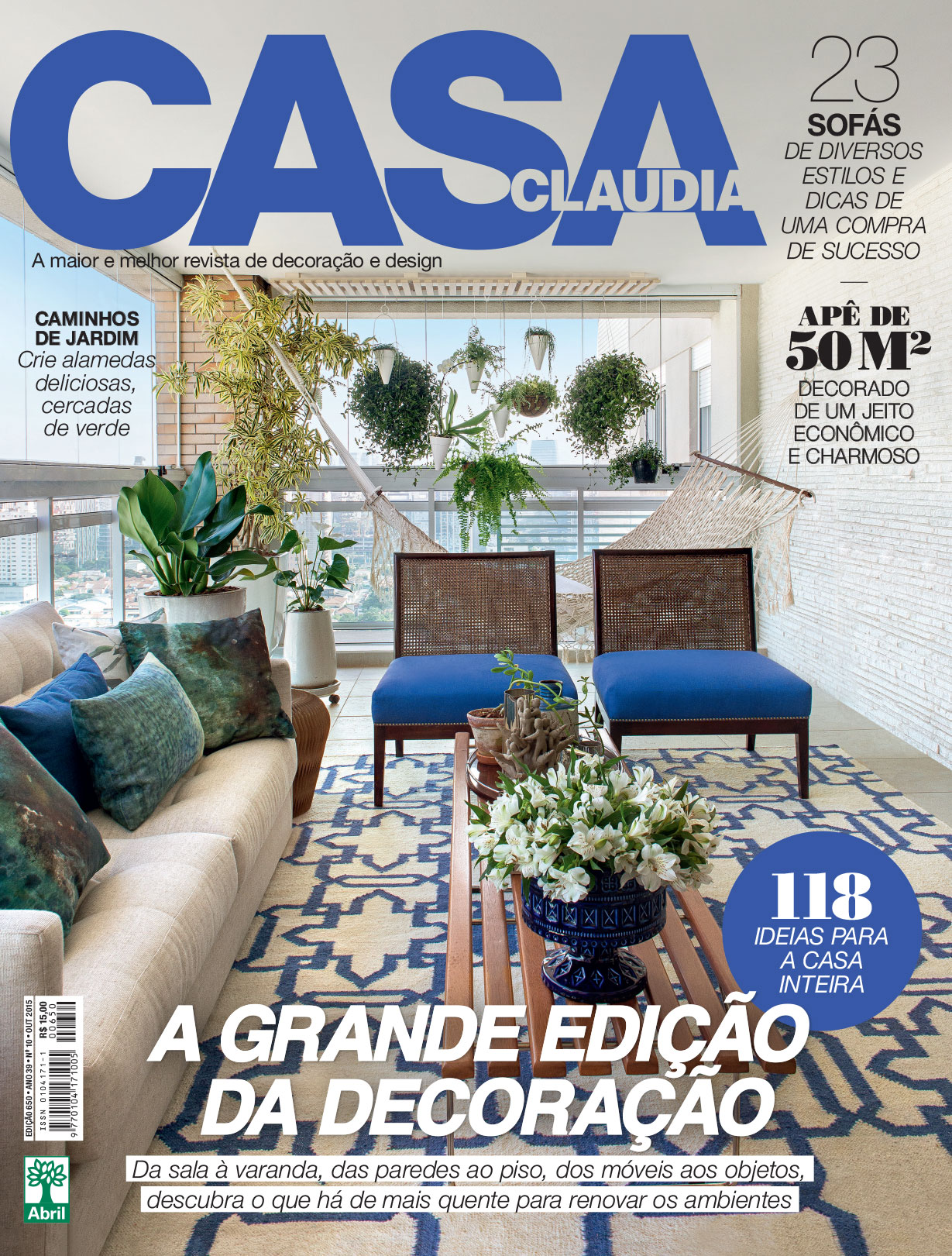 Capa da Revista Casa Claudia, famosa nos anos 90/2000 - Fonte: Editora Abril