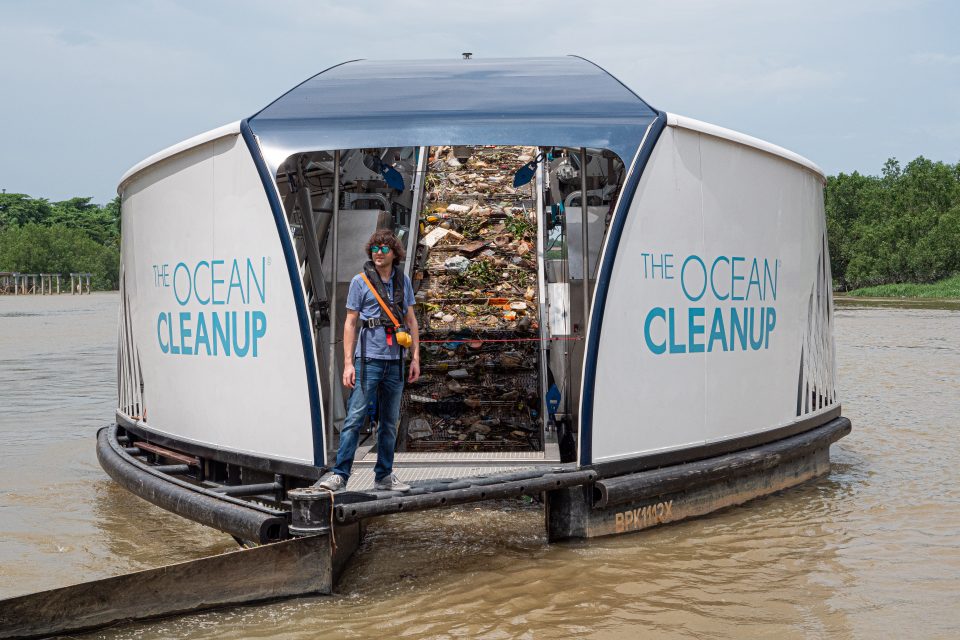 Cápsula do The Ocean Cleanup. Imagem: theoceancleanup.com